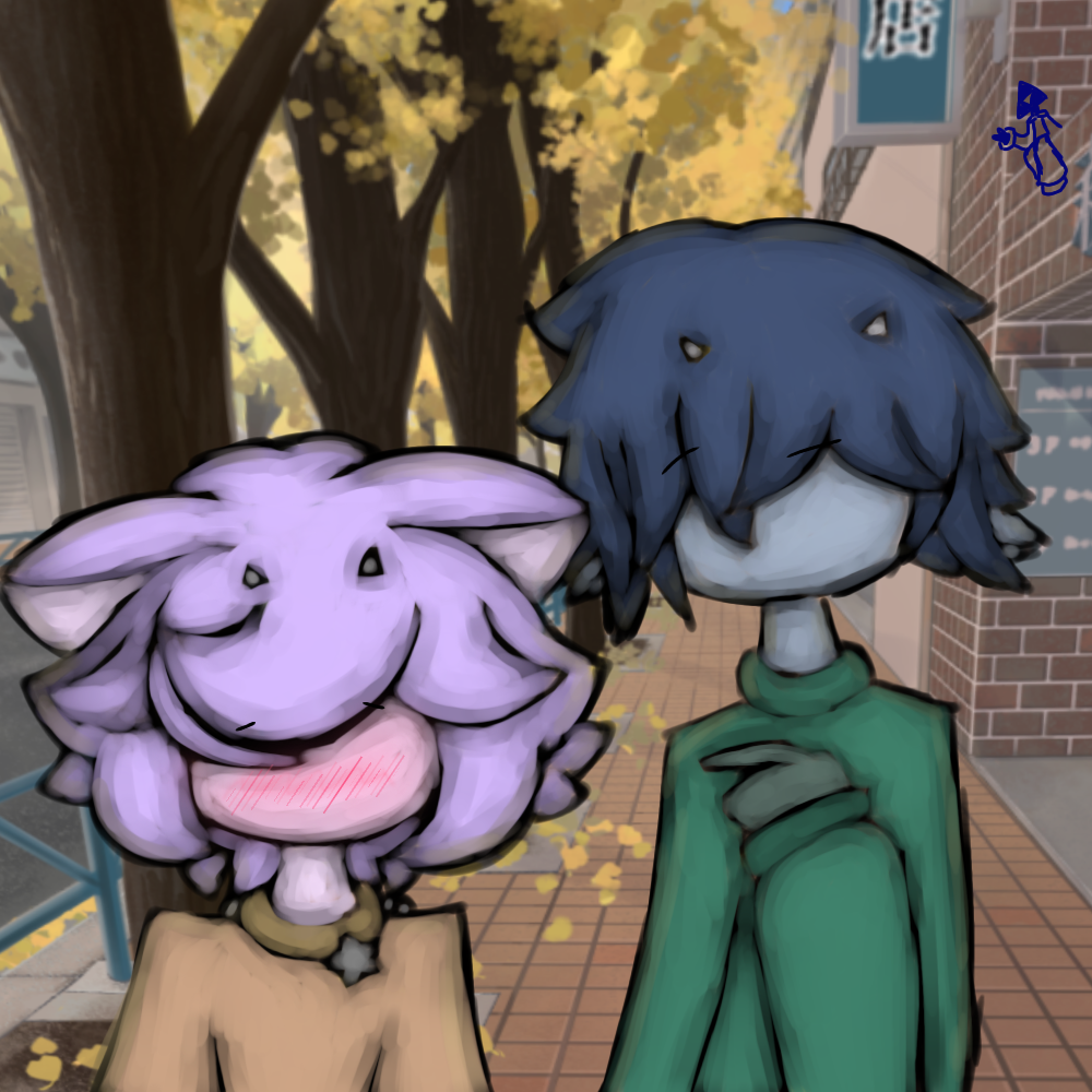He's teasing her again. 🌼🌇 - ibisPaint