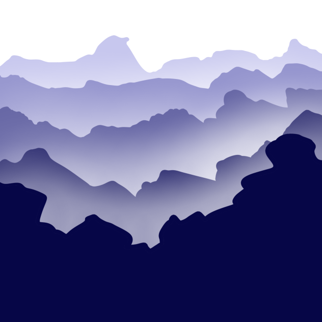 blue foggy mountains