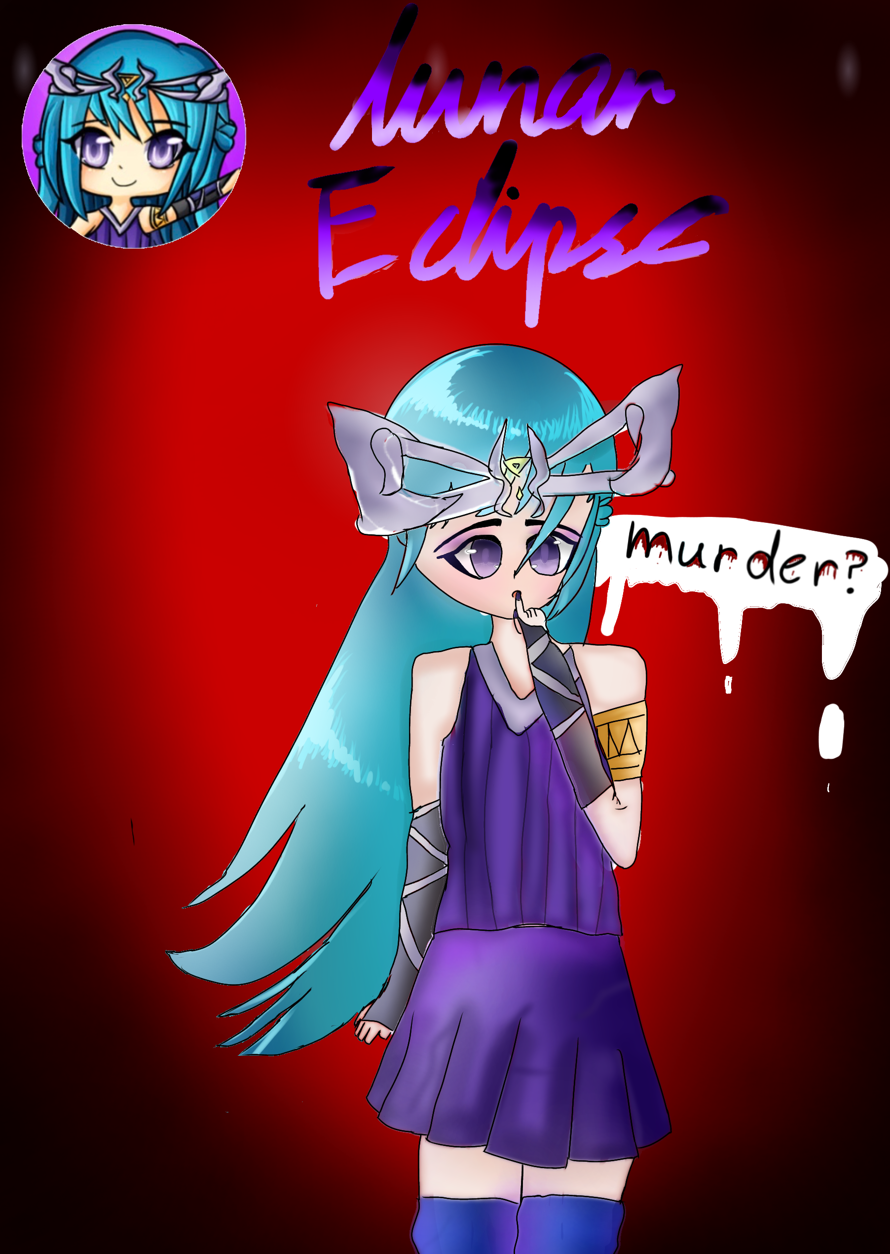 Fan art for lunar eclipse - ibisPaint