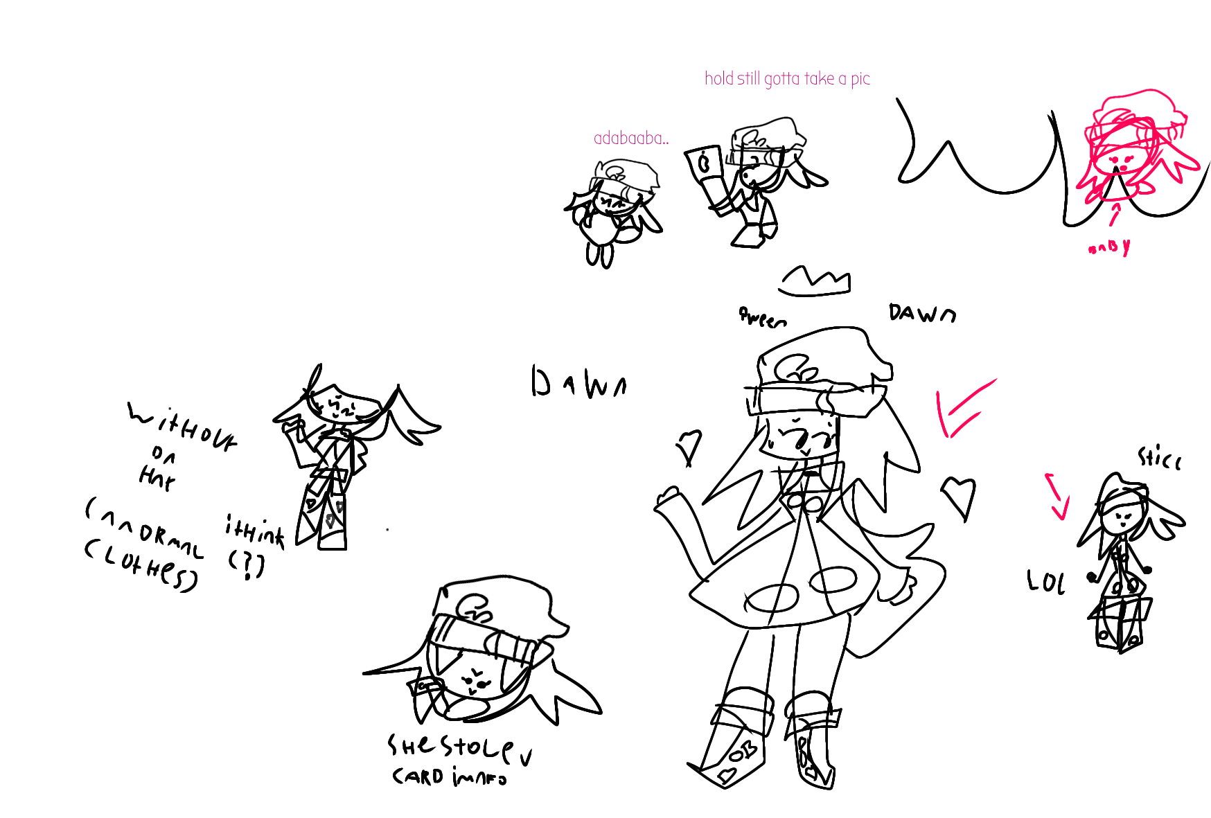 dawn but with sketches + qween👑 2 - ibisPaint