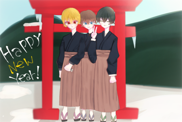 ゴラクバ！あけおめイラスト