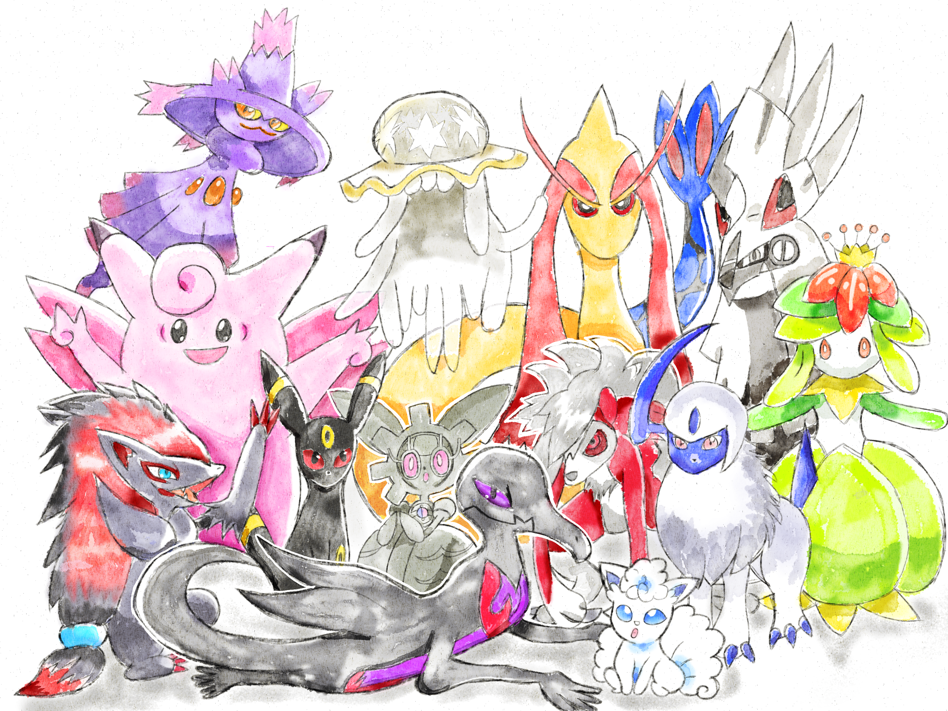 リーリエ家族のポケモン集合 Ibispaint