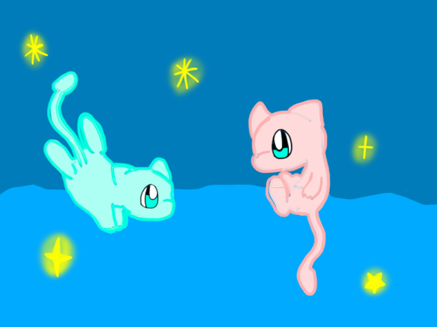 夜空とミュウ
