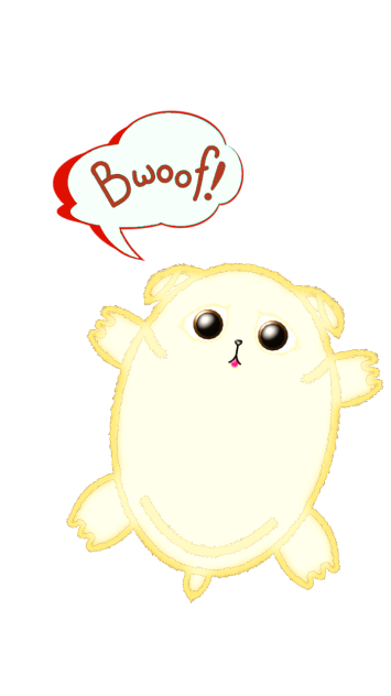 Golden Doxxie says “Bwoof!”