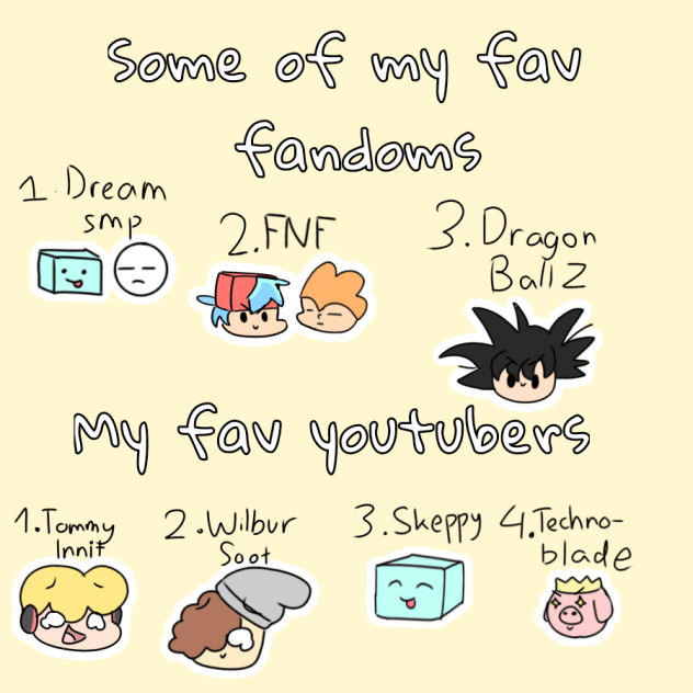 fav fandoms and fav youtubers