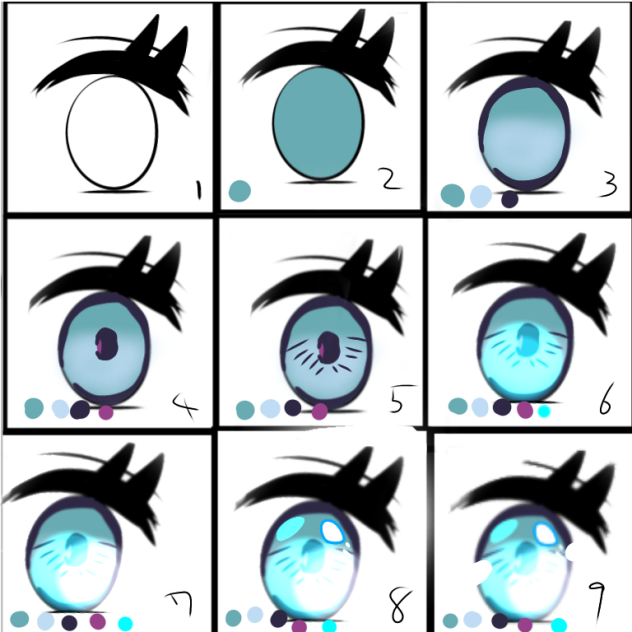 青い目　　　描き方