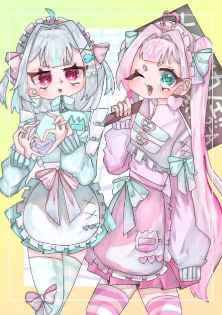 Cute Maid Twins🩵🩷