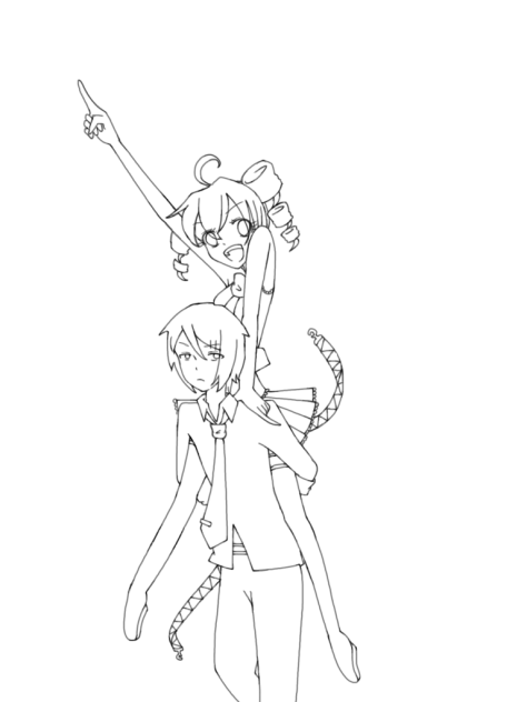テト×ぽいよ 線画