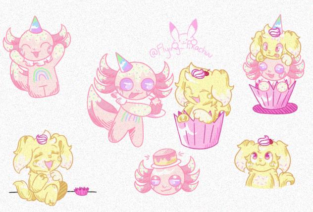 Colored School Doodles