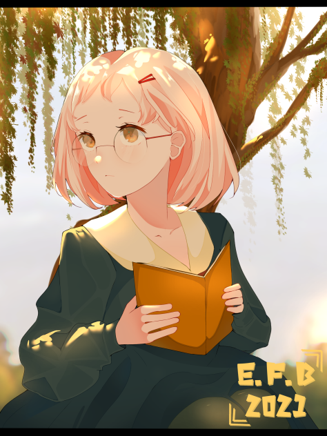 Girl under the tree 💗