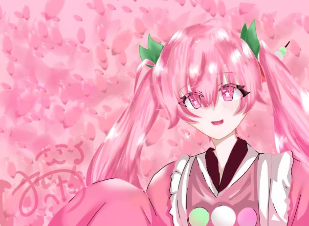 桜ミク　髪色変えたバージョン！