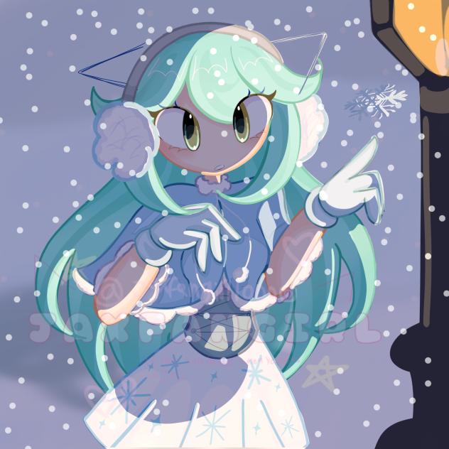 snowy night 🌙 🌨❄️☃️{redraw}