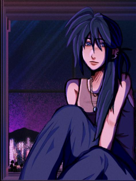 A window of purple - ibisPaint