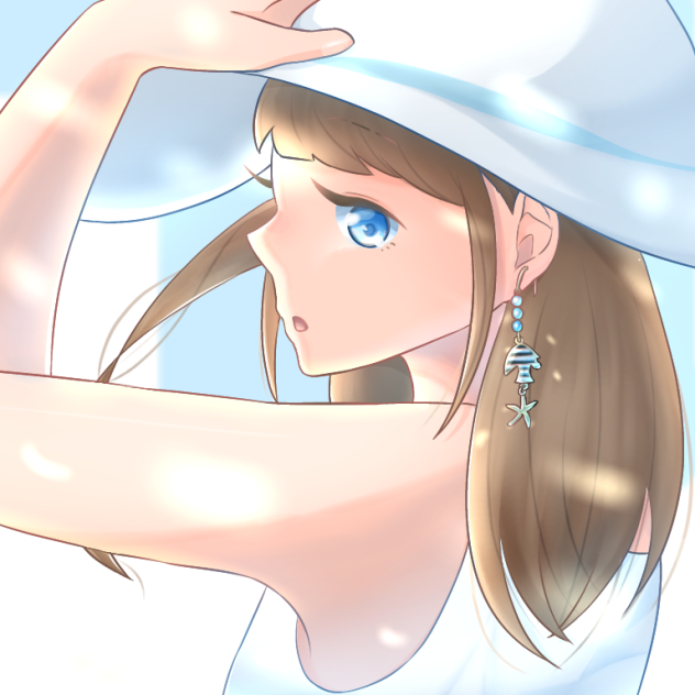 海の女の子アップver