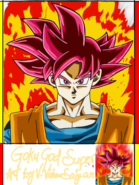Goku God Super Saiyan Perfect Drawing 🥳🥳