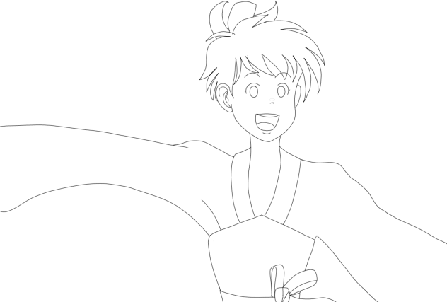 雲のように風のように 線画