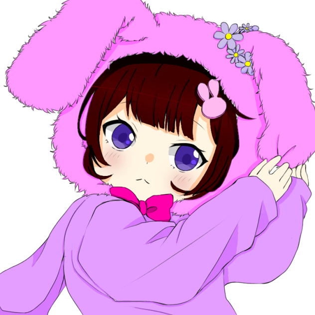 とろろさんのピンク🐰さん線画をお借りしました