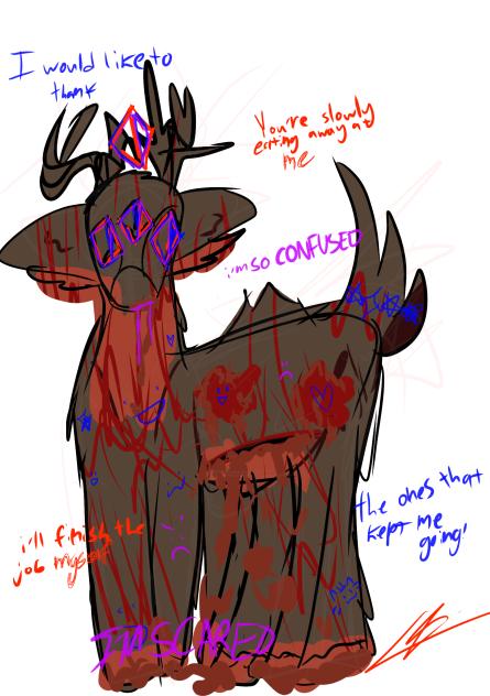 dead deer ... Tw gore and blood