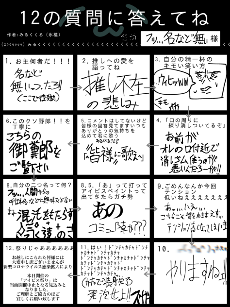 12の質問に答えたね 合作