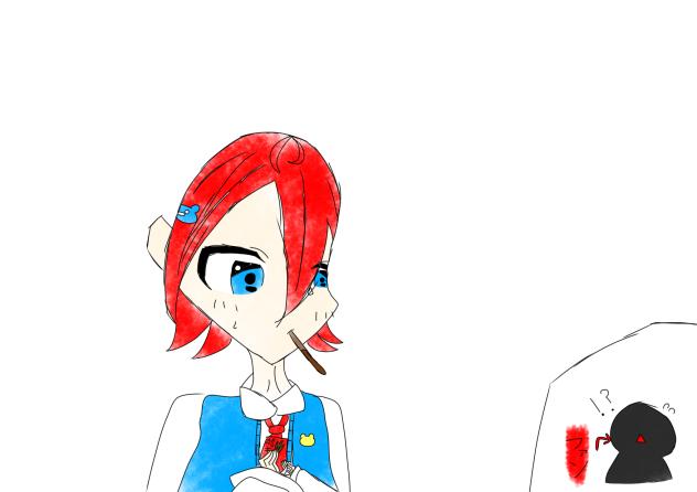 ほむら（これを見た人はポッキーゲームを誘う推しを描く)