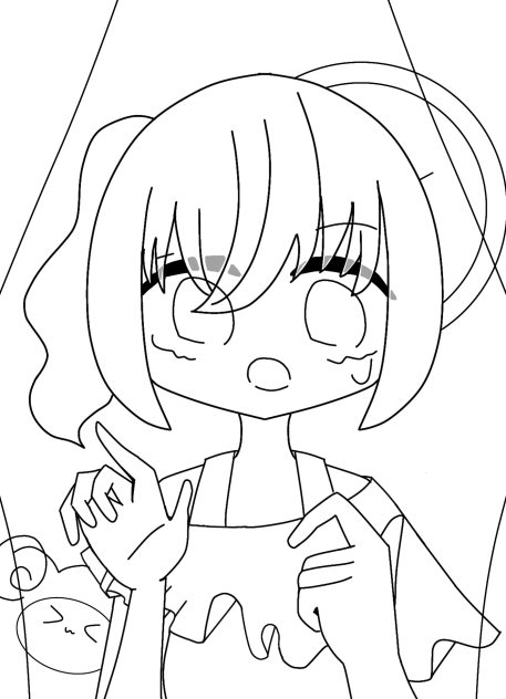 …えっ、ちょっ！　線画