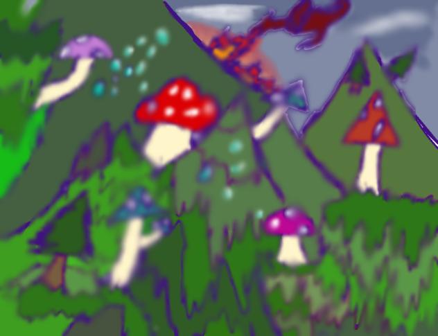 Mushroom landscape