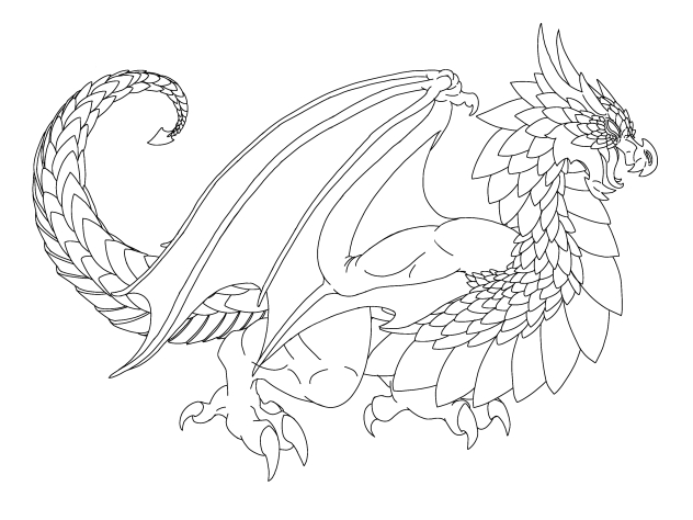 Dragon Coloring Sheet