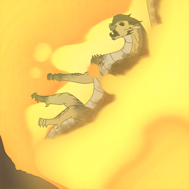 Viper falling into lava - ibisPaint