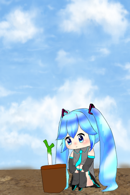 育つかな〜   初音ミク