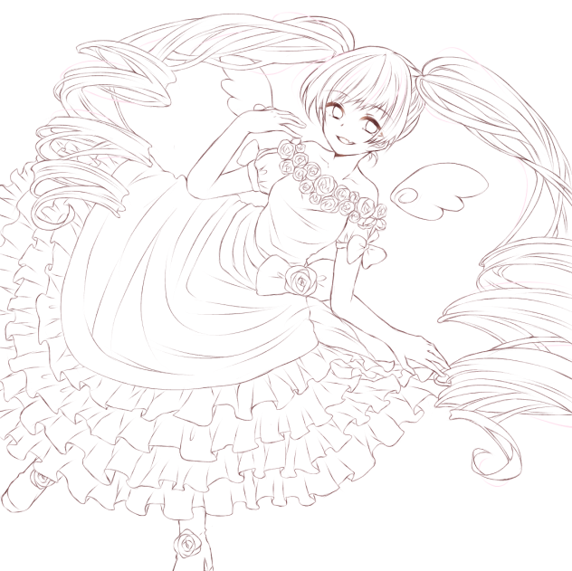 線画です、よろしければ✨