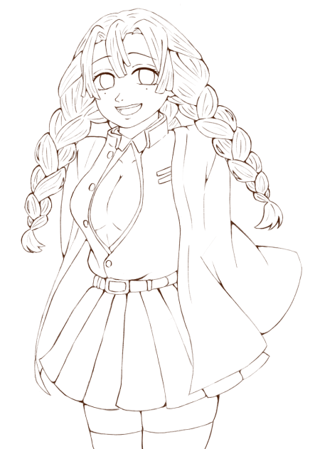 みつりちゃん 線画