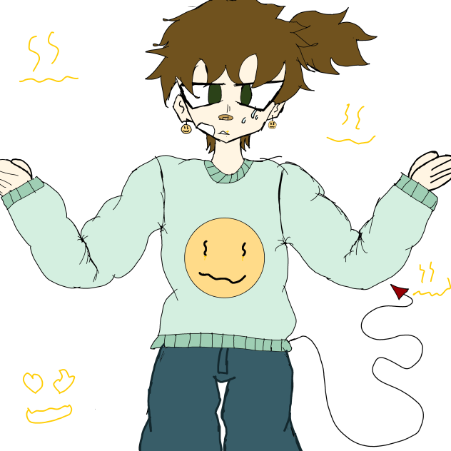 really quick doodle of a new oc