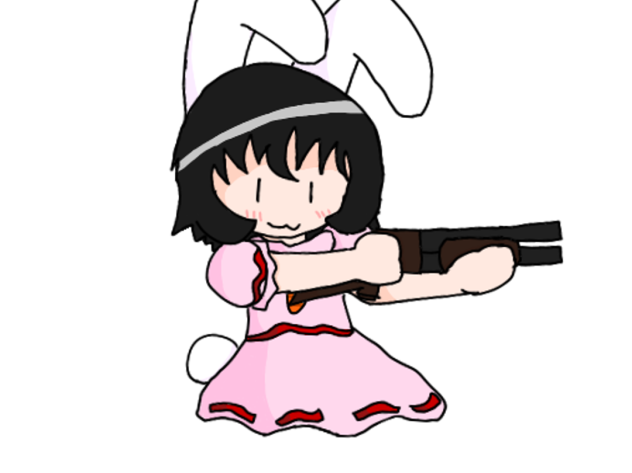 Tewi with Da gun