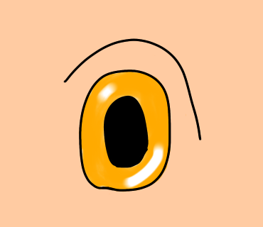 ひな。さん(紺野比奈子さん)のイラストを参考に目のイラストを描きました