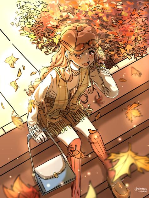 A little girl in Autumn(NitaJara style)