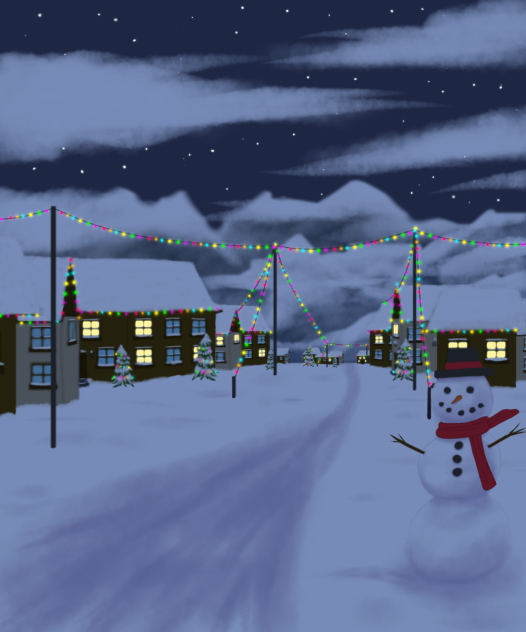 Outside Christmas background