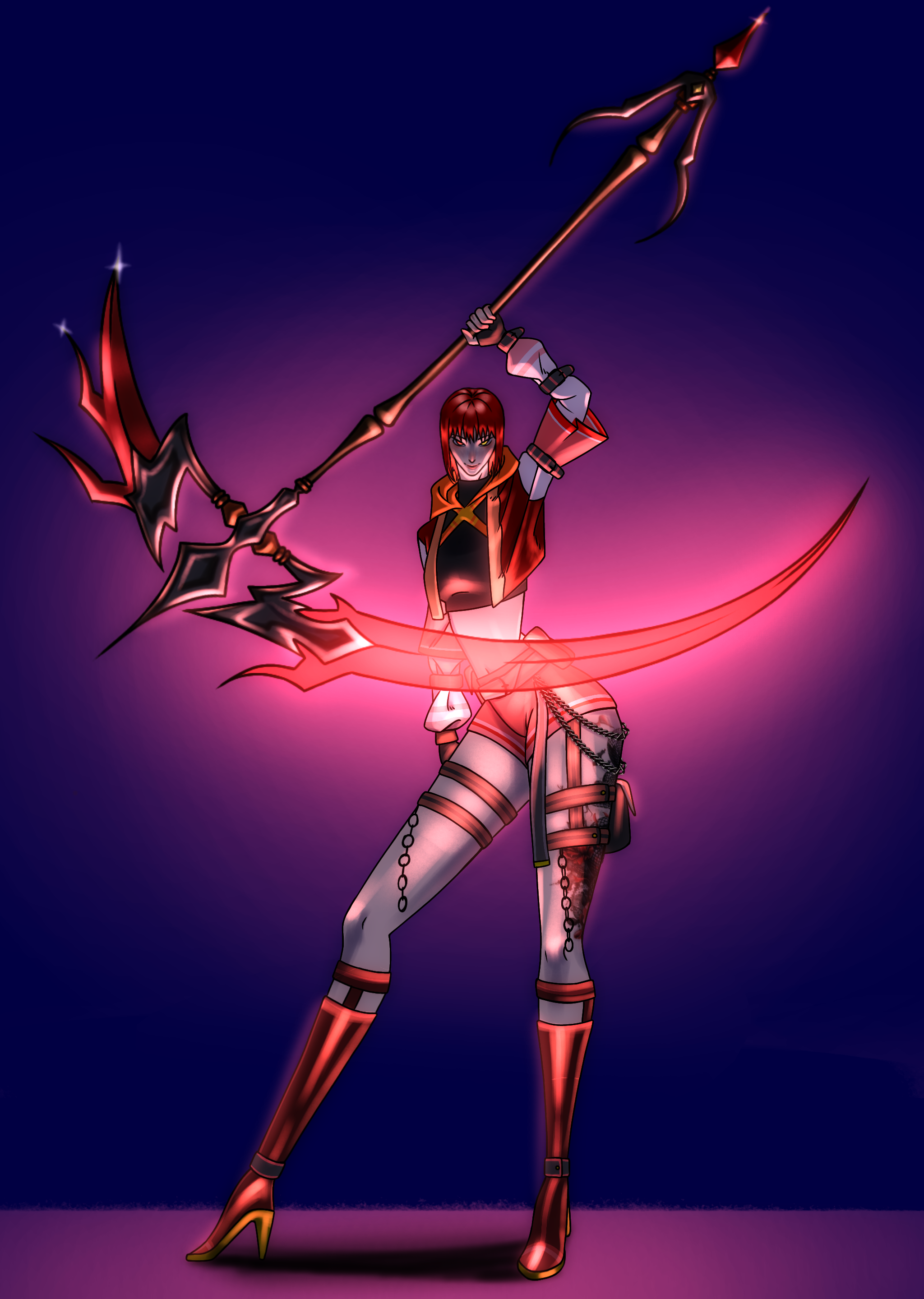 a glowing scythe - ibisPaint