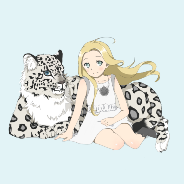 雪豹と少女 Ibispaint 雪豹と少女 Ibispaint