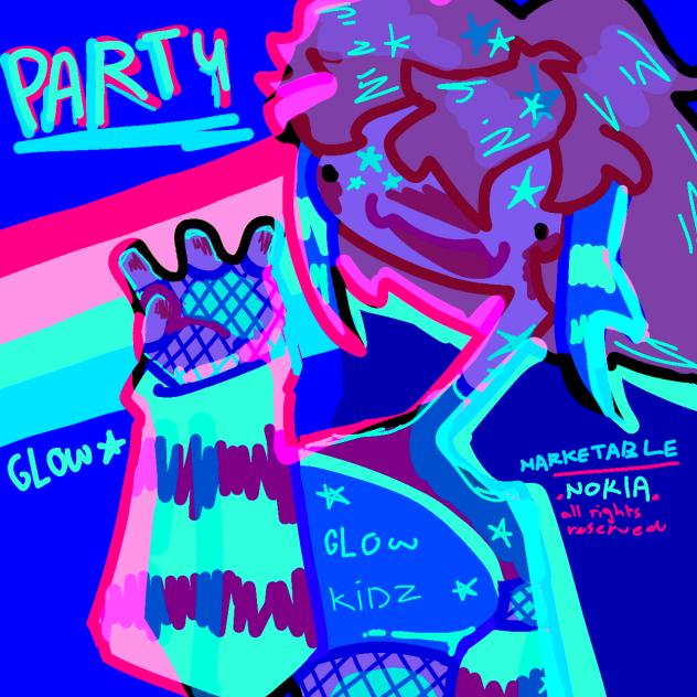 the child glows from beneath