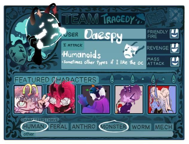 Team Tragedy Artfight Card 2026