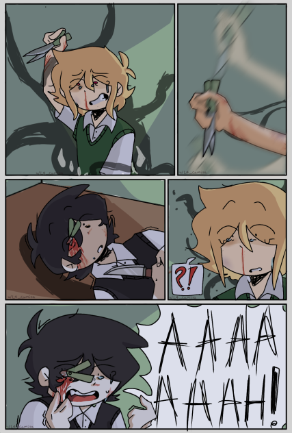 the fight... (omori comic pg 1)