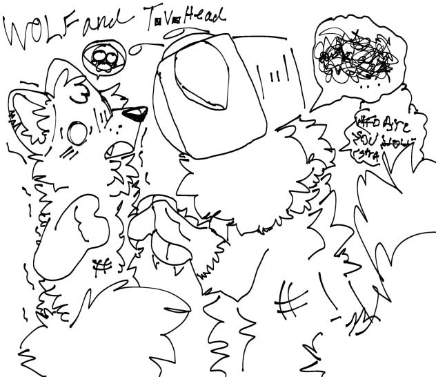 Tv head and Wolf