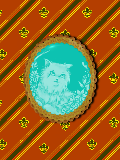 カメオブローチ風に描いて見た 2
