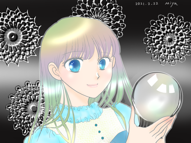 水晶玉の描き方 How to draw a crystal ball - ibisPaint