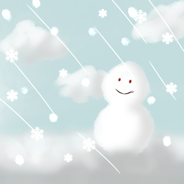 落書き 雪だるま