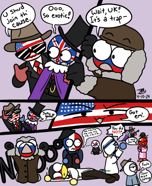 Country humans comic page