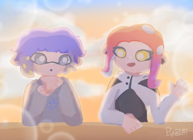 Talking at Sunset