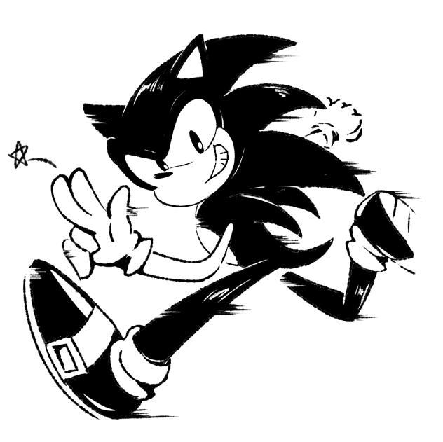 Black and White × Sonic