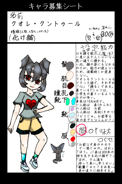 「異世界日記」キャラ募