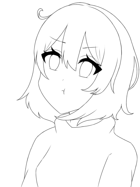 むぅ…線画